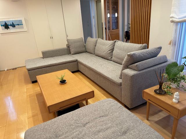 Bo Concept Corner sofa 張替ました。